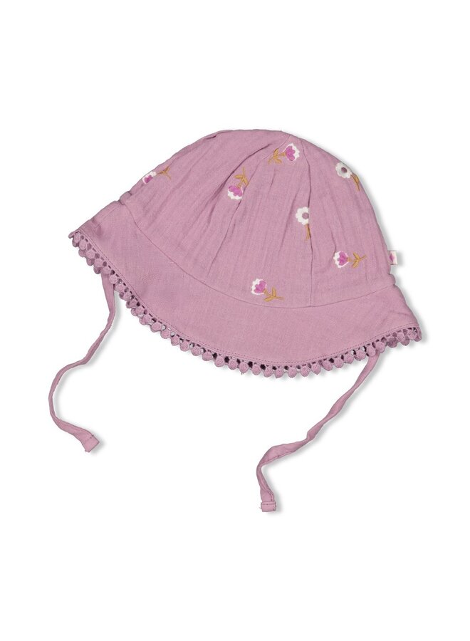Zonnehoed mousseline AO embroidery - Flower Ranch