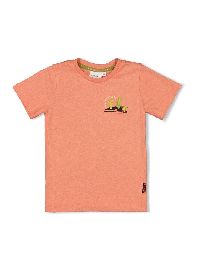 T-shirt - Desert Fiesta | Koraal melange