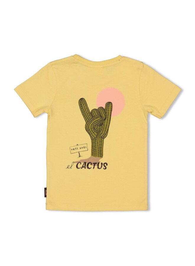T-shirt met backprint - Desert Fiesta | Geel