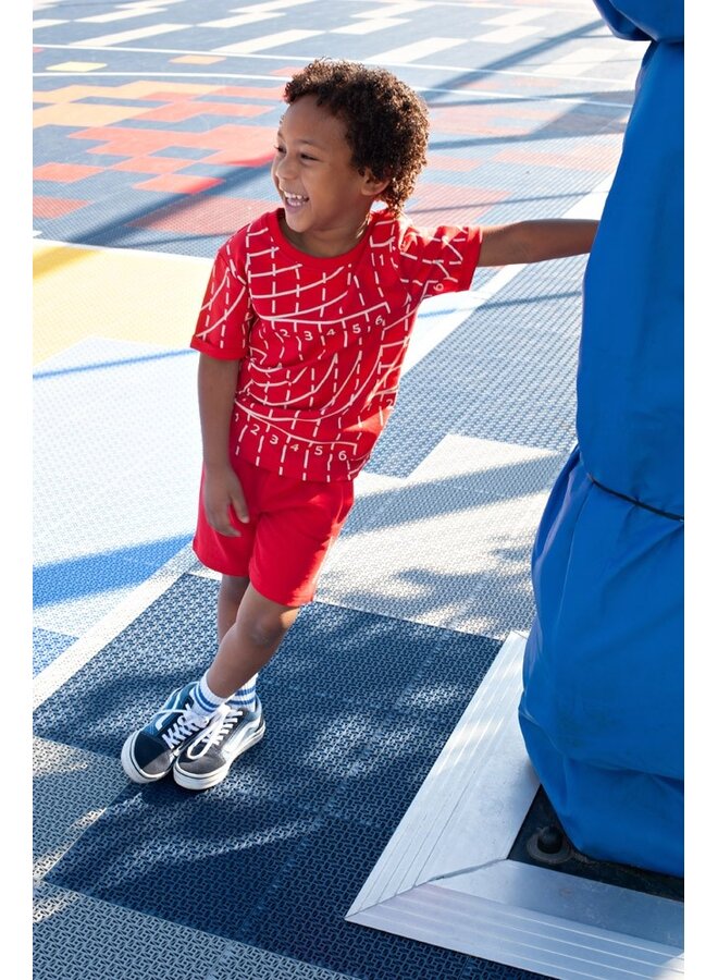 T-shirt AOP - Run the Day | Rood