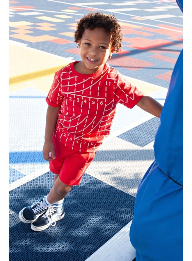 T-shirt AOP - Run the Day | Rood