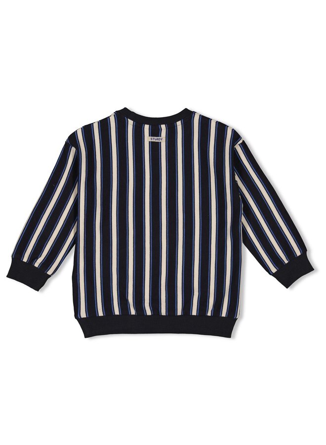 Sweater streep - Run the Day | Antraciet