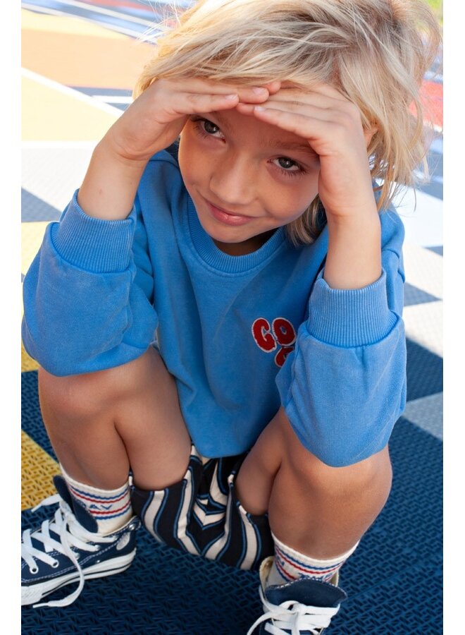 Sweater oversized - Run the Day | Blauw