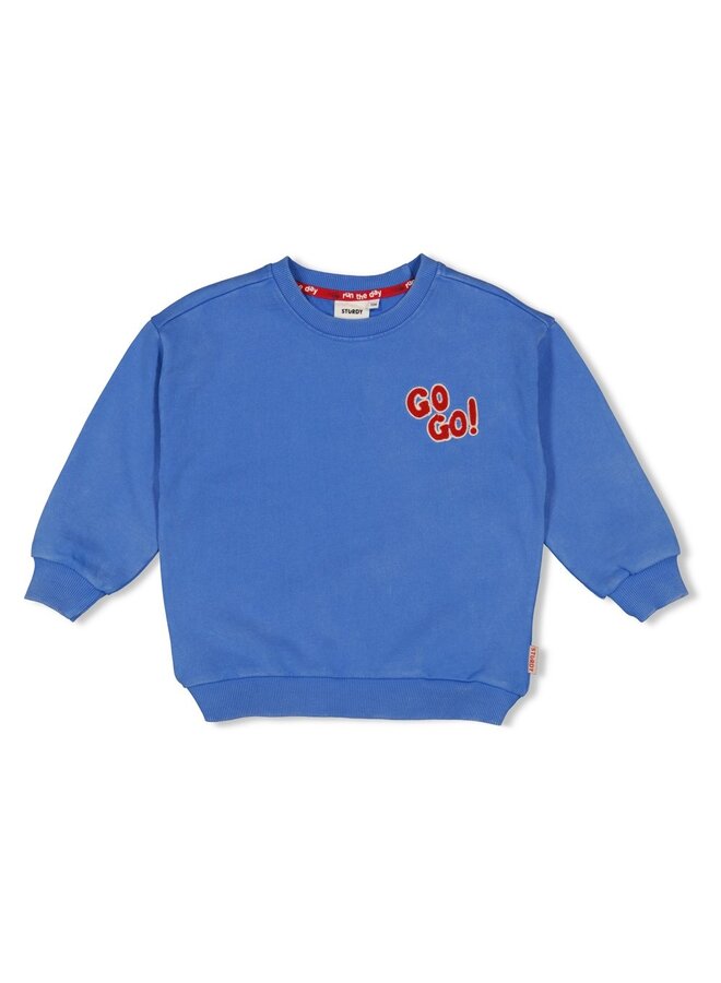 Sweater oversized - Run the Day | Blauw