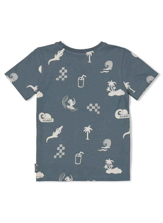 T-shirt AOP - Lagoon Legends | Petrol