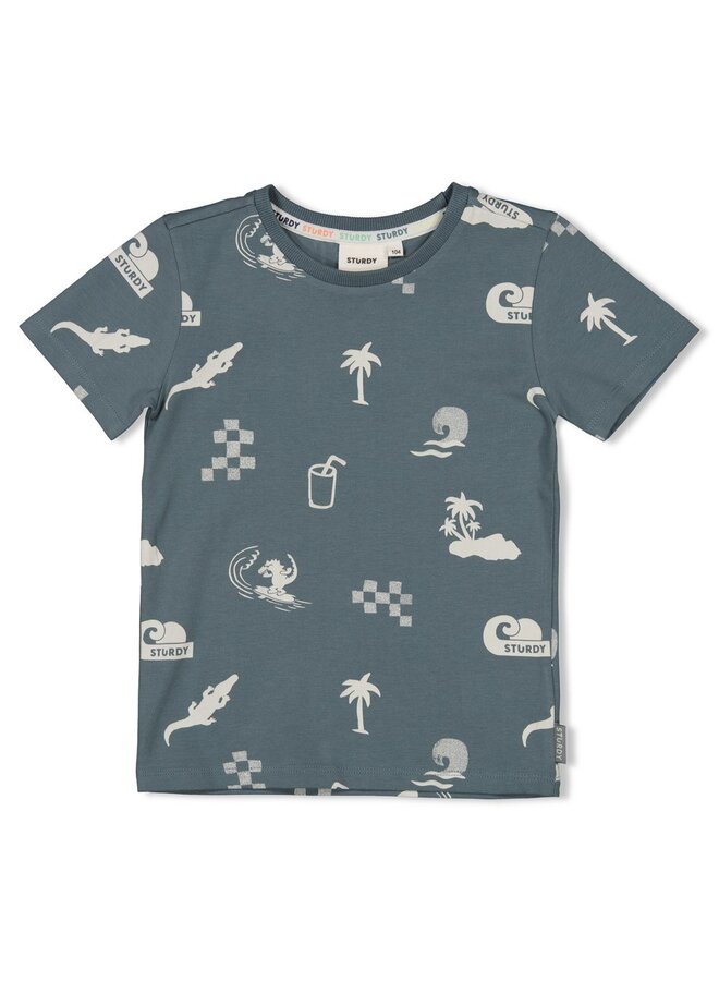 T-shirt AOP - Lagoon Legends | Petrol