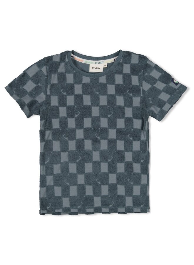 T-shirt ruit badstof - Lagoon Legends | Petrol