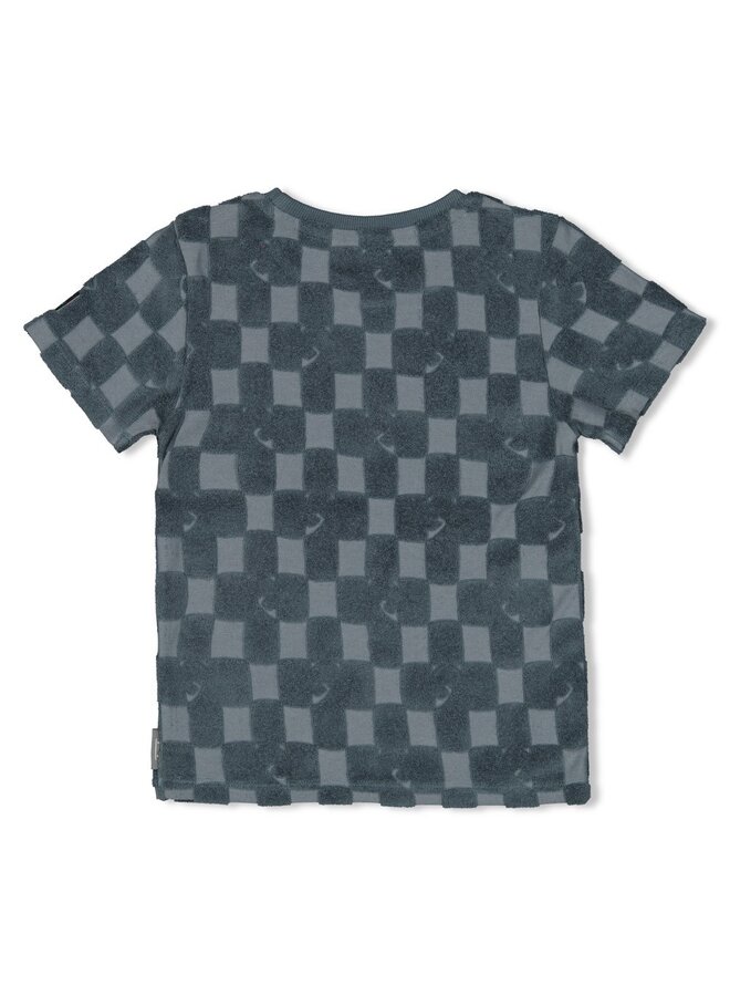 T-shirt ruit badstof - Lagoon Legends | Petrol