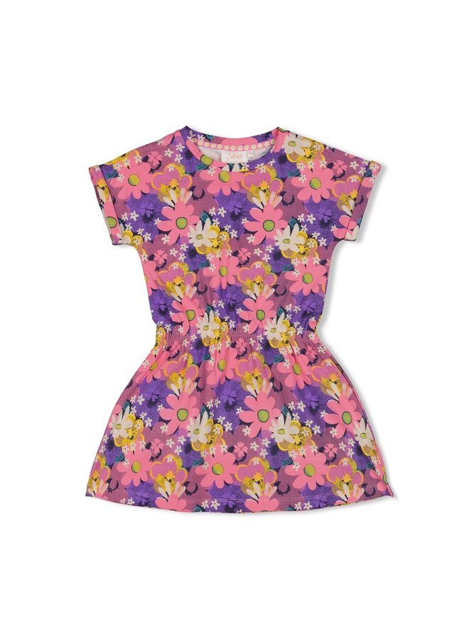 Jurk AOP - Rolling into Spring | Roze