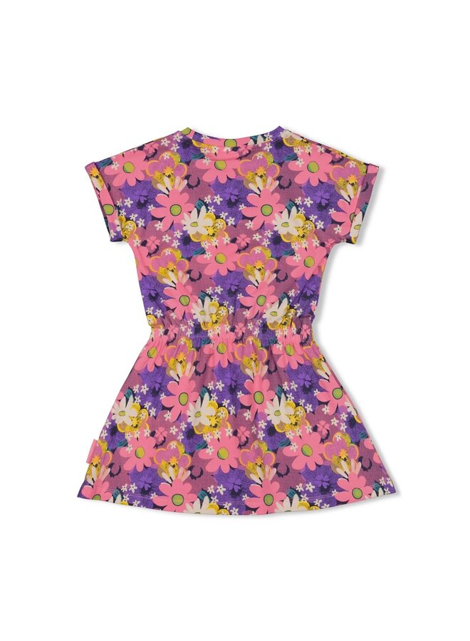 Jurk AOP - Rolling into Spring | Roze