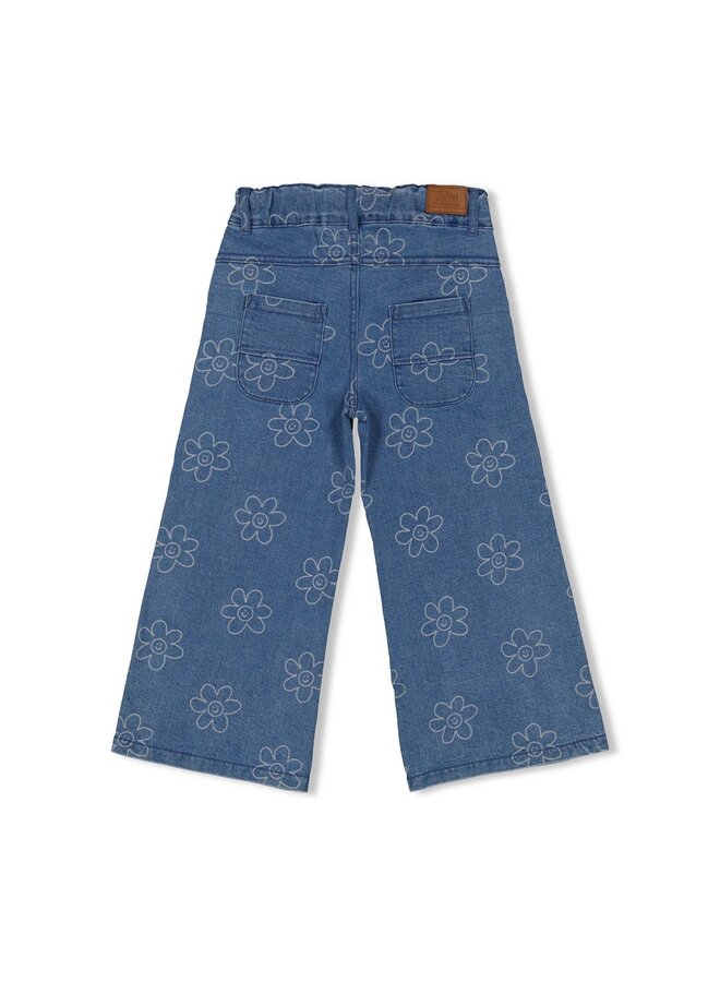 Jeans wide leg AOP - Rolling into Spring