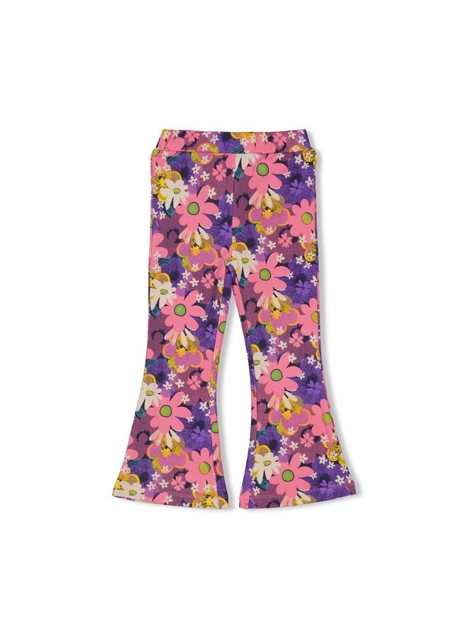 Flared broek AOP - Rolling into Spring