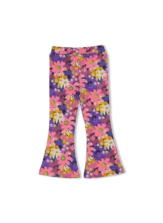 Flared broek AOP - Rolling into Spring