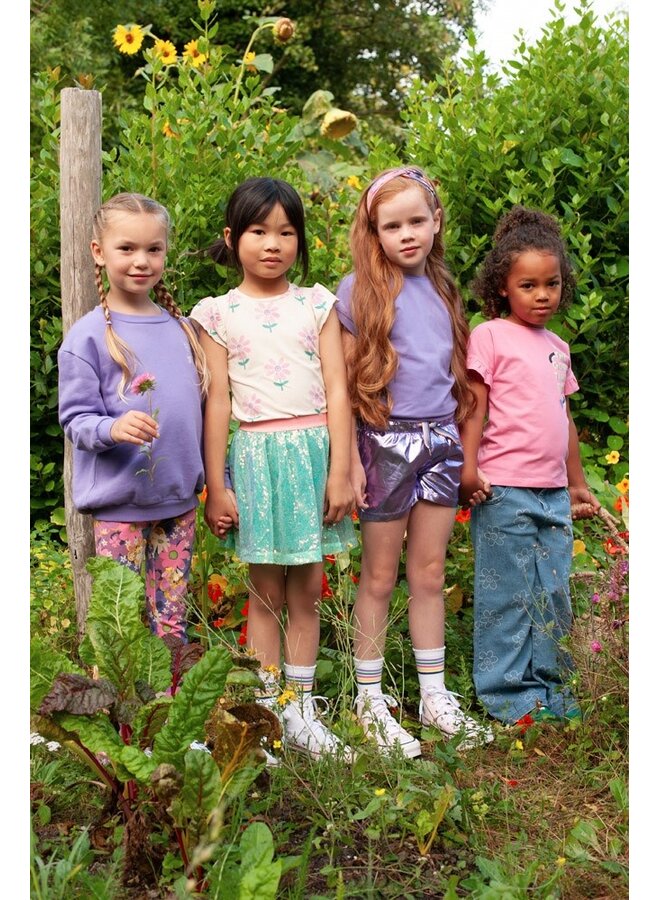 Flared broek AOP - Rolling into Spring