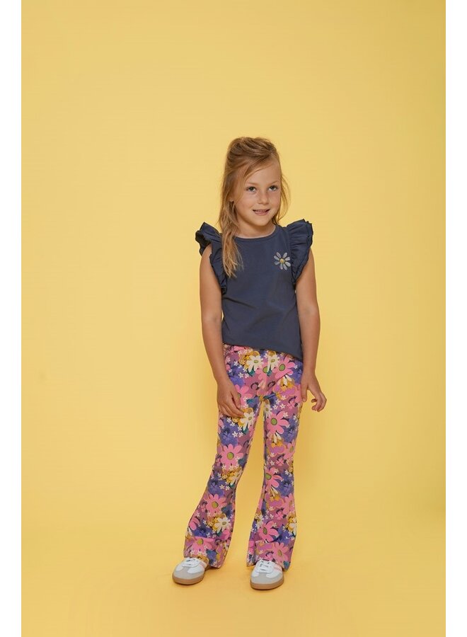 Flared broek AOP - Rolling into Spring