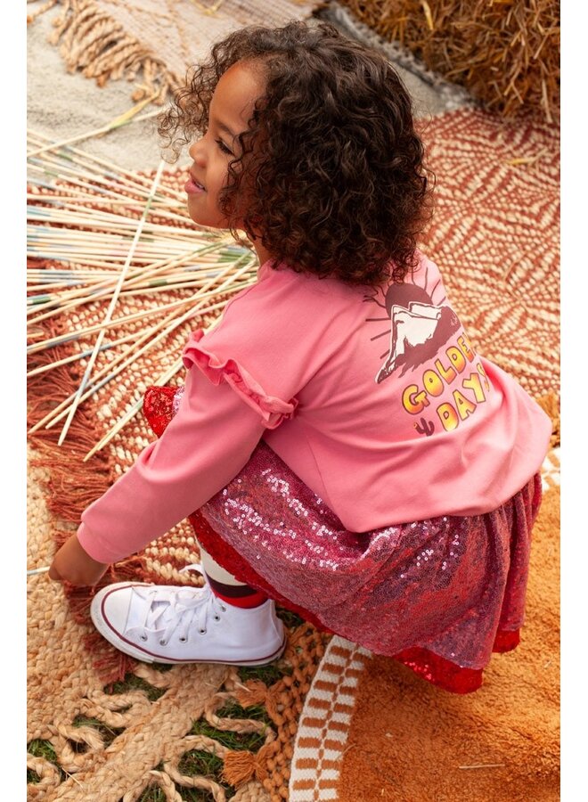 Pailetten rok - Salsa Sunset | Roze