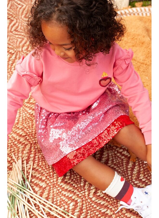 Pailetten rok - Salsa Sunset | Roze