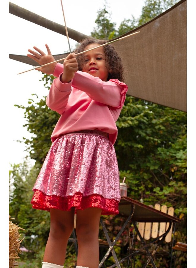 Pailetten rok - Salsa Sunset | Roze