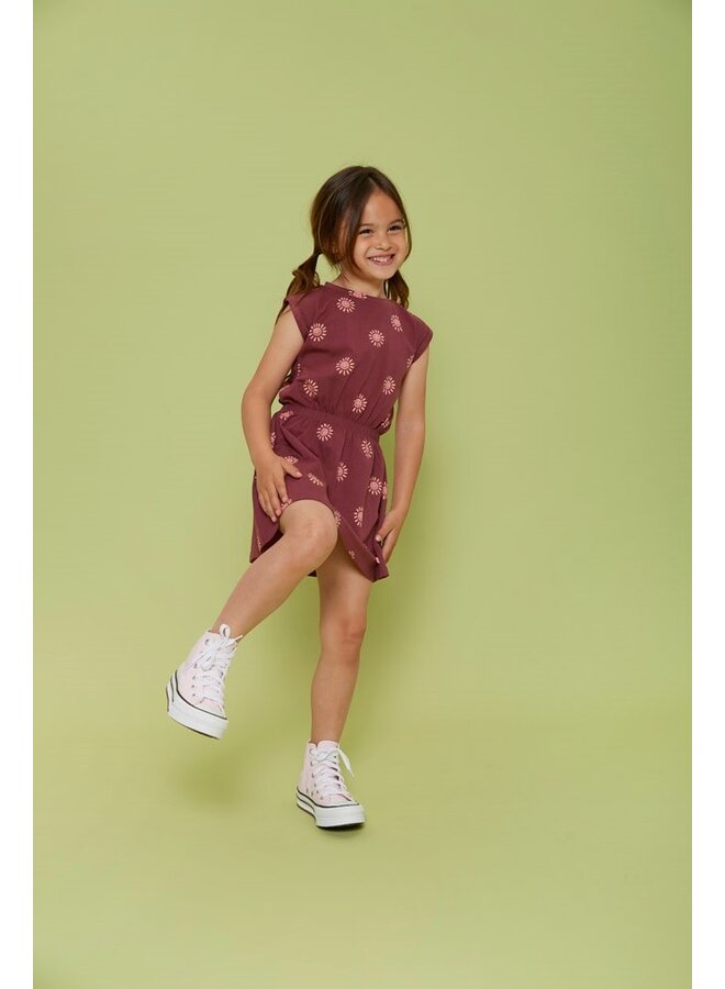 Jurk AOP - Salsa Sunset | Bordeaux