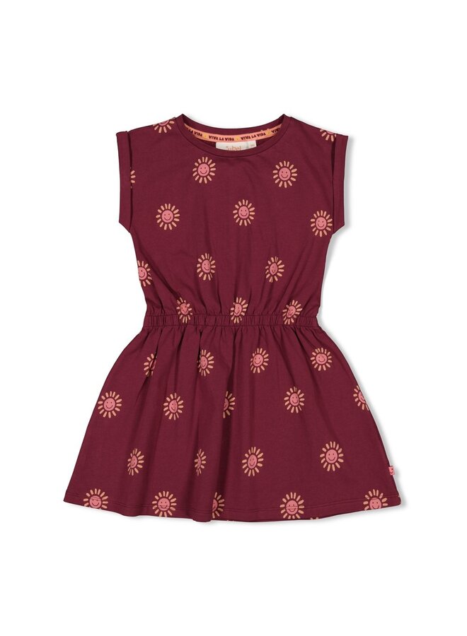 Jurk AOP - Salsa Sunset | Bordeaux