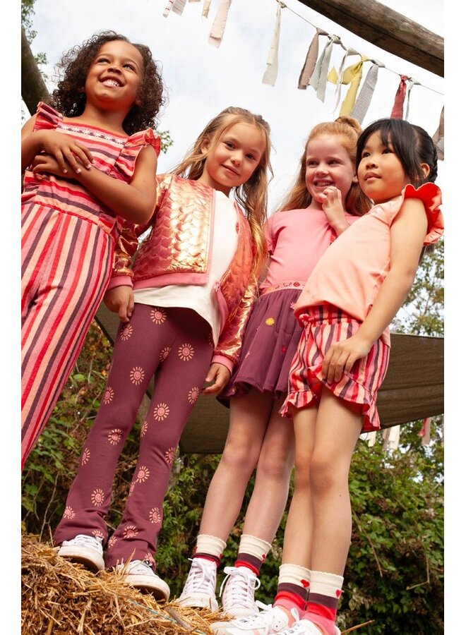 T-shirt met crochet zakje - Salsa Sunset