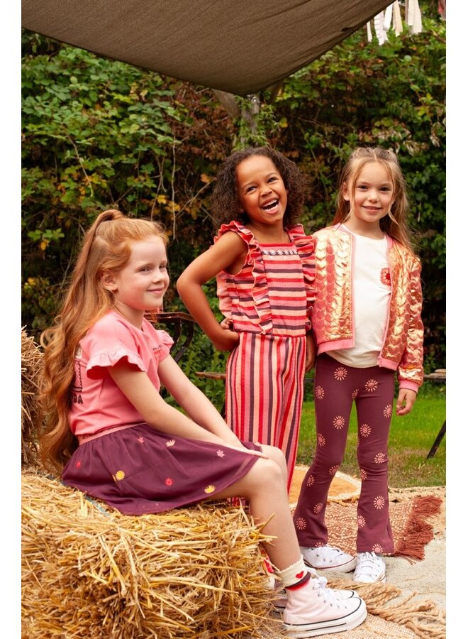 T-shirt met crochet zakje - Salsa Sunset