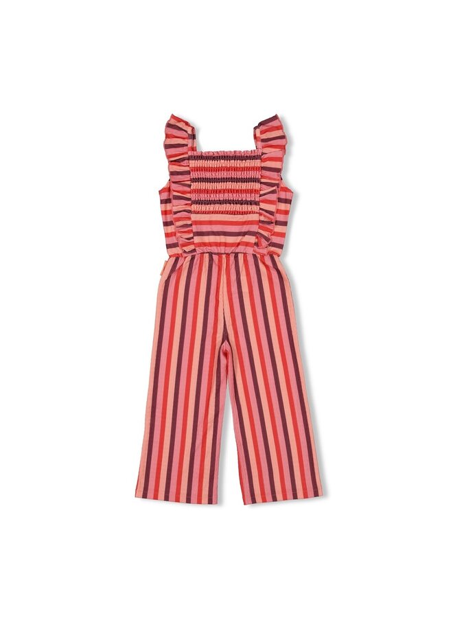 Jumpsuit streep seersucker - Salsa Sunset