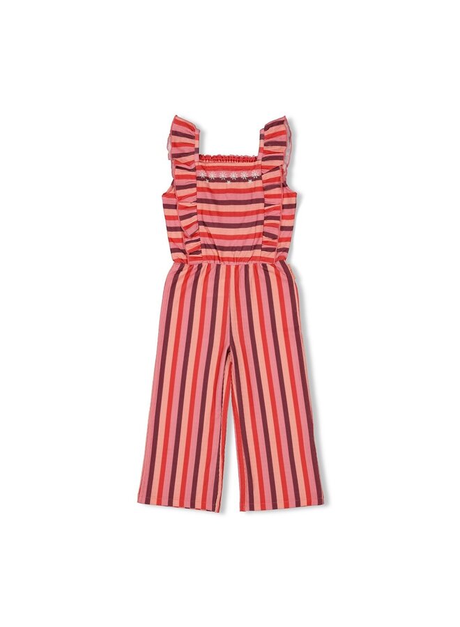 Jumpsuit streep seersucker - Salsa Sunset