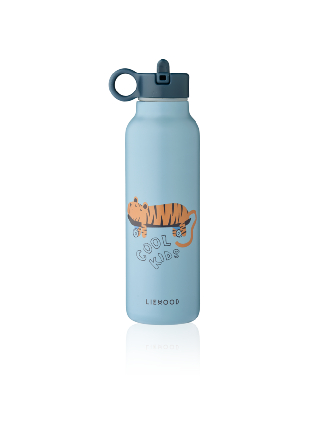 Falk Water Bottle | 500 ml | Tiger / Beach blue