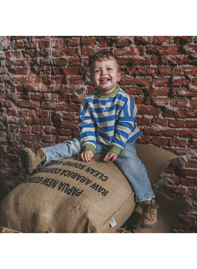 Stripe French Knit | Sweater – French Blue