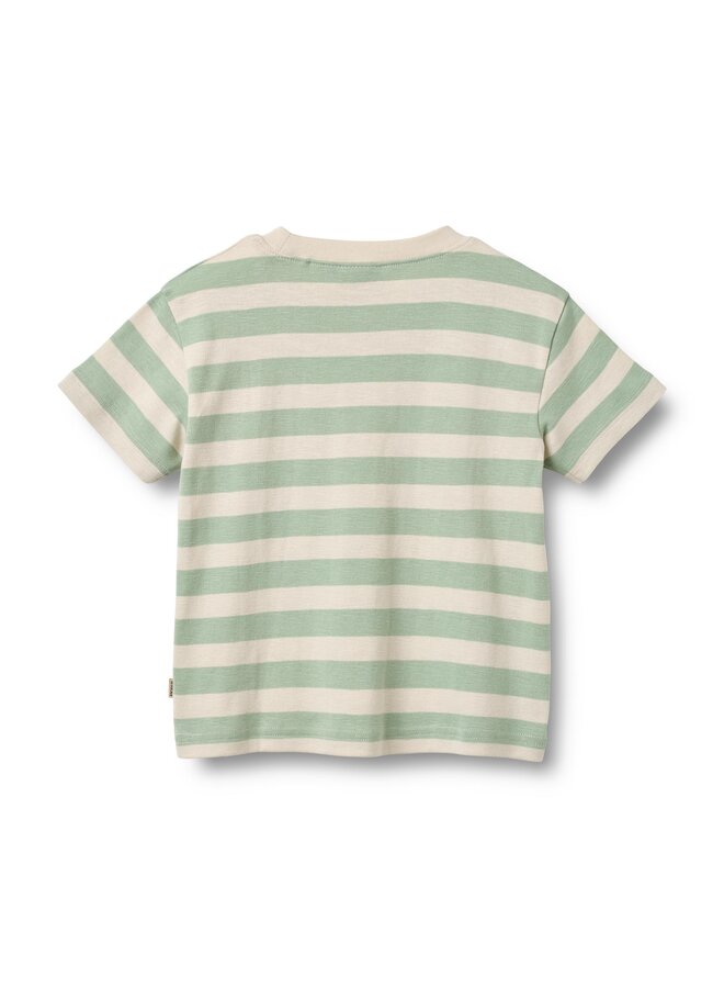 T-shirt S/S Liam Mint Stripe