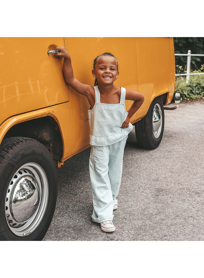 Chambray | Ruffle Pants Sunlit Blue