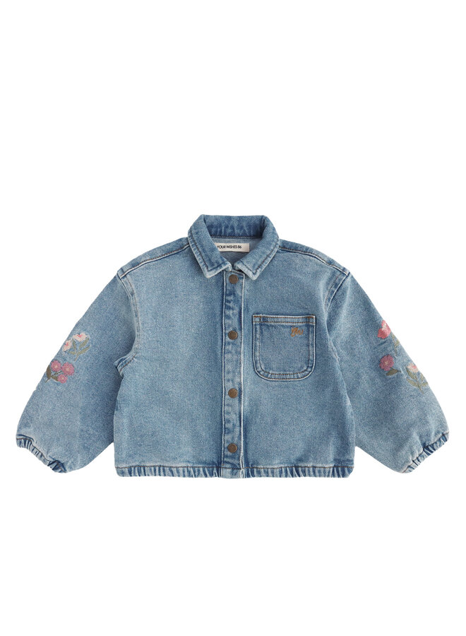 Stretch Denim | Embroidery Jacket Blue Tint