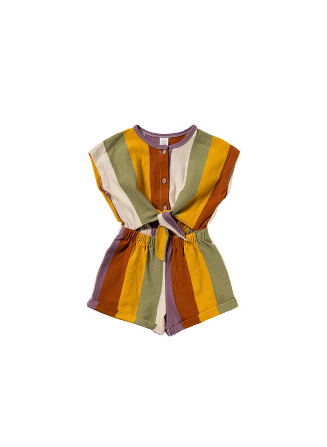 Multi Stripe | Tie Jumpsuit