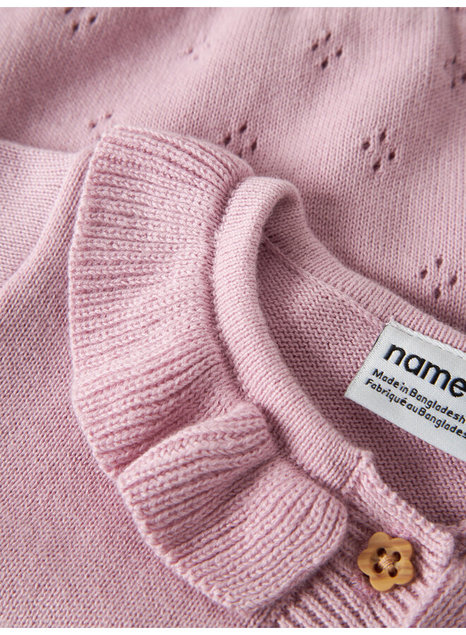 NBFDIAME LS KNIT CARD - LILAC