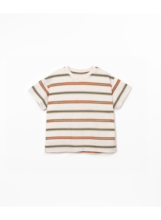 STRIPED JERSEY T-SHIRT TEXTURE