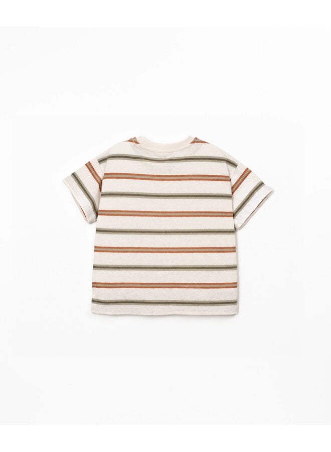 STRIPED JERSEY T-SHIRT TEXTURE