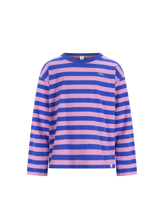 The New Chapter T-shirt Lou – Blue Pink Stripes