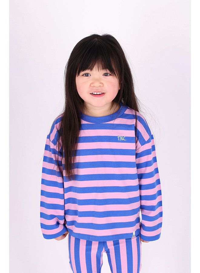 The New Chapter T-shirt Lou – Blue Pink Stripes