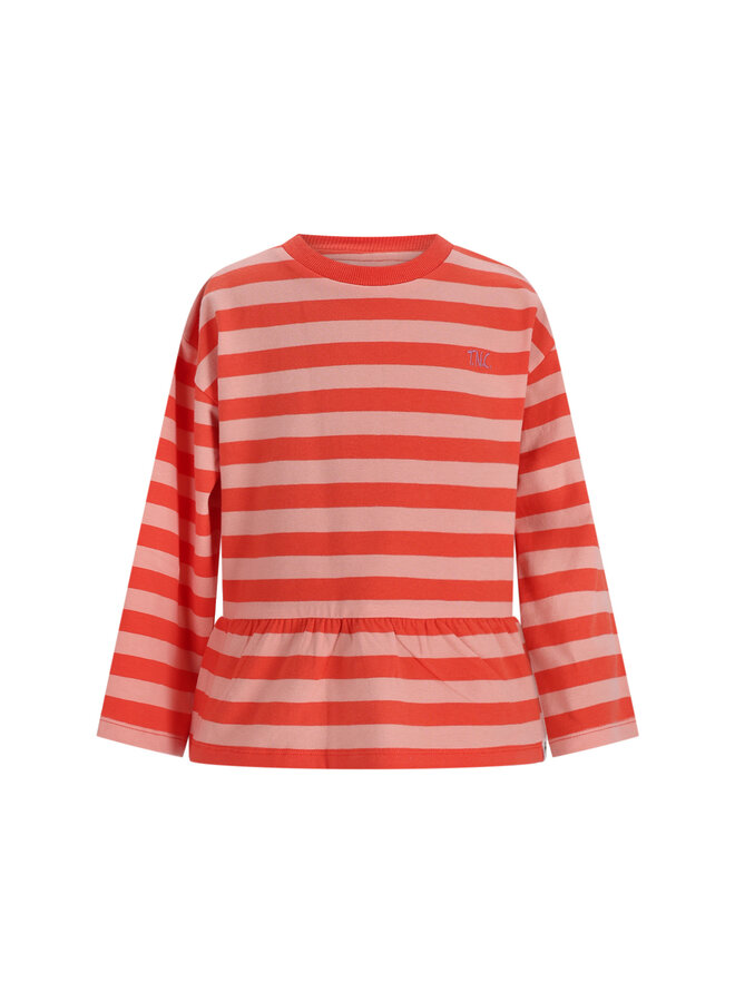 The New Chapter T-shirt Loua – Red Pink Stripes