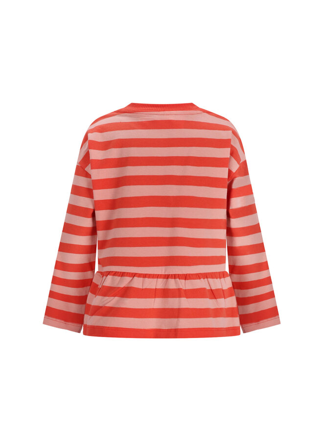 The New Chapter T-shirt Loua – Red Pink Stripes