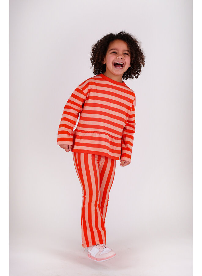 The New Chapter T-shirt Loua – Red Pink Stripes