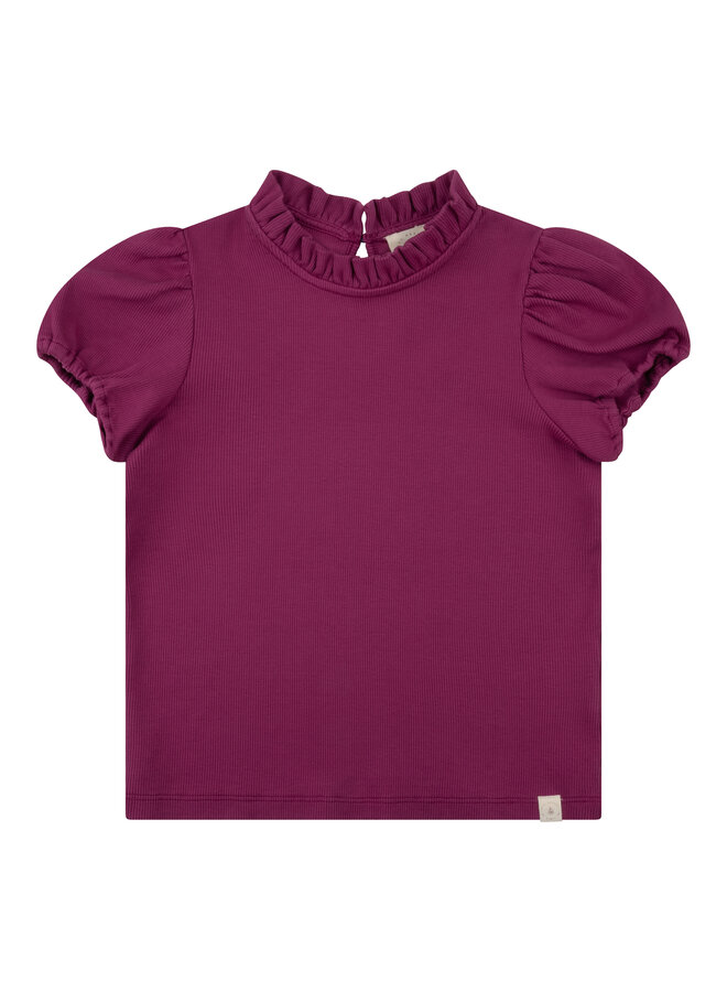 Navy Natural Holly top berry rib