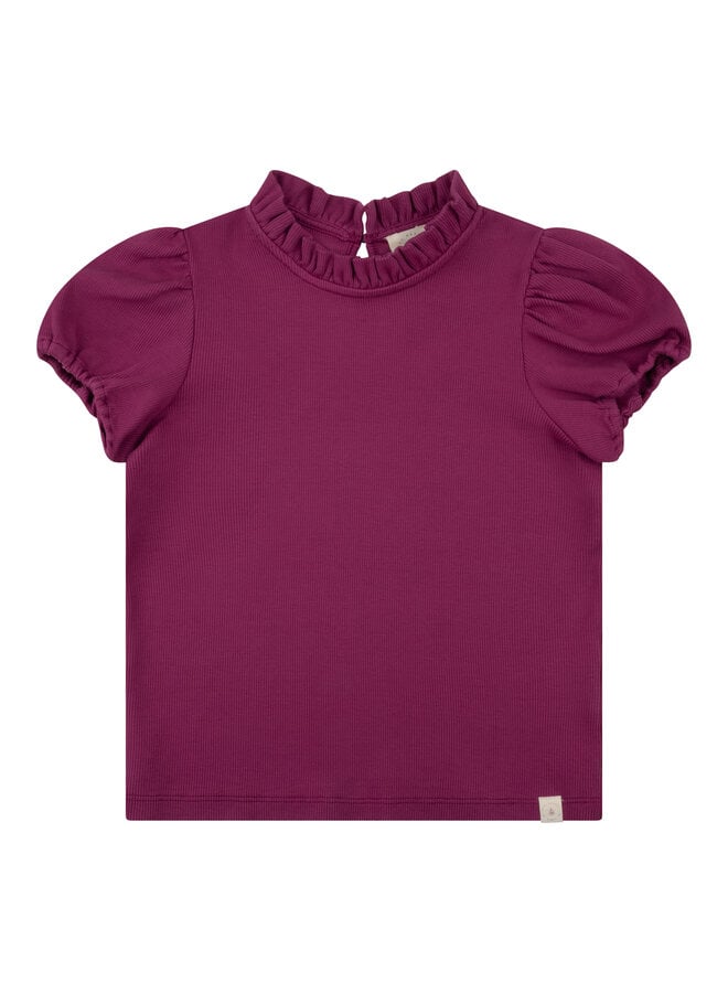 Navy Natural Holly top berry rib