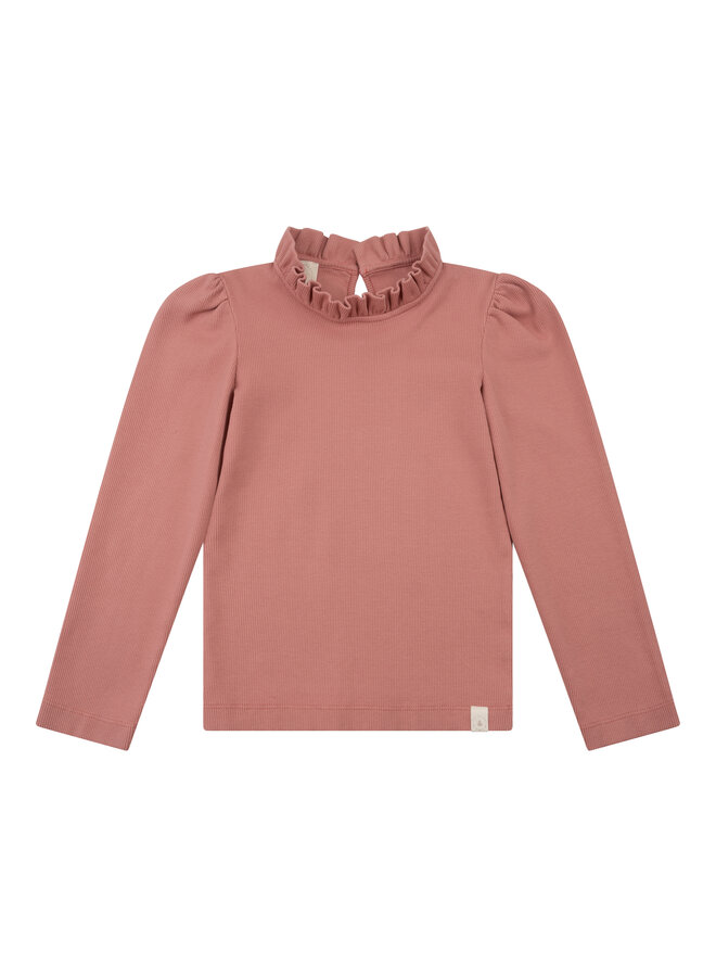 Navy Natural Loulou top dusty rose