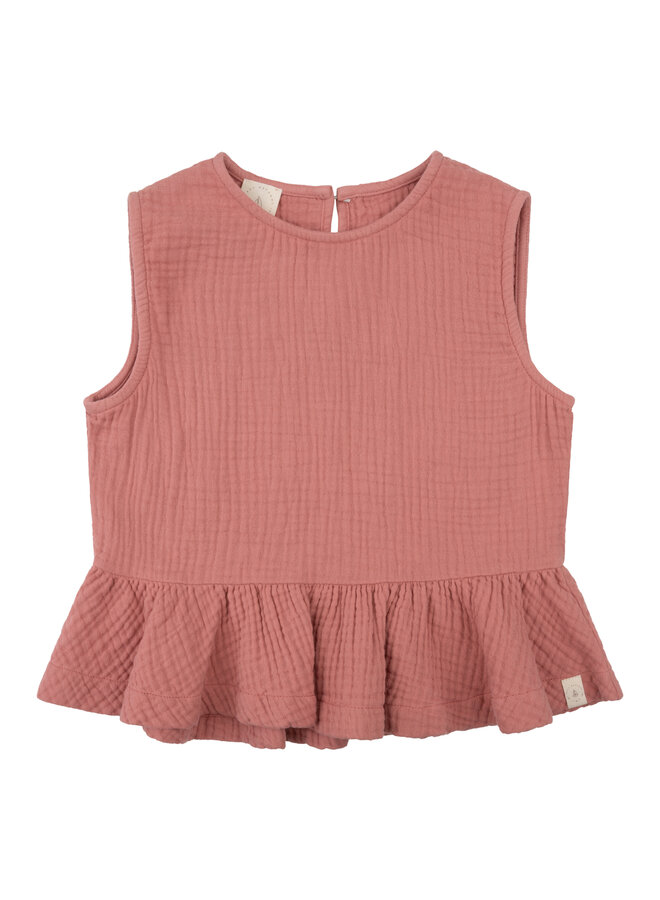 Navy Natural Rose top dusty rose