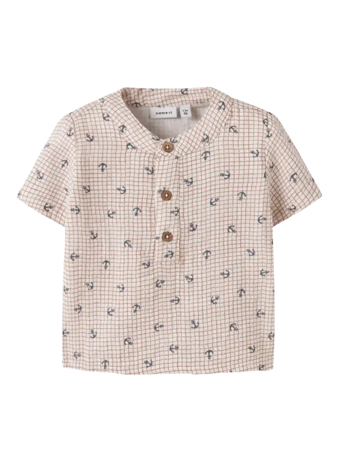 Name it - NBMFRONT SS SHIRT Cloud Dancer