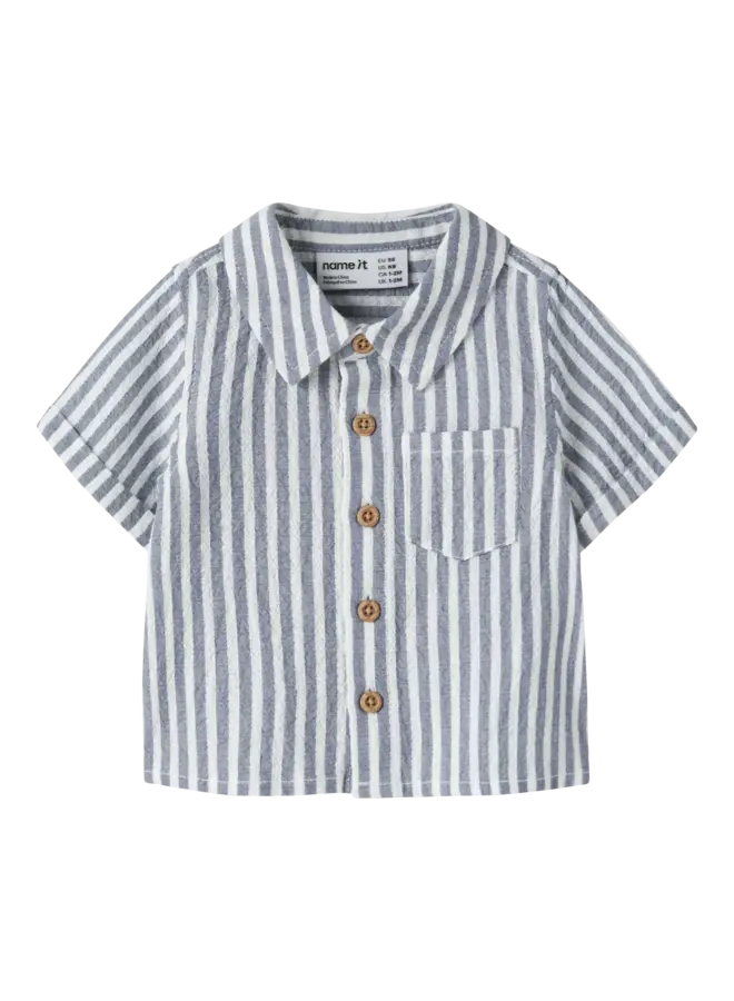 Name it - NBMFEDENIS SS SHIRT Vintage Indigo