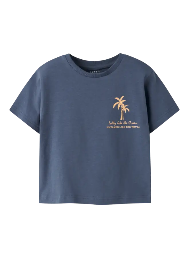 Name it - NMMFLOM SS NREG TOP Vintage Indigo