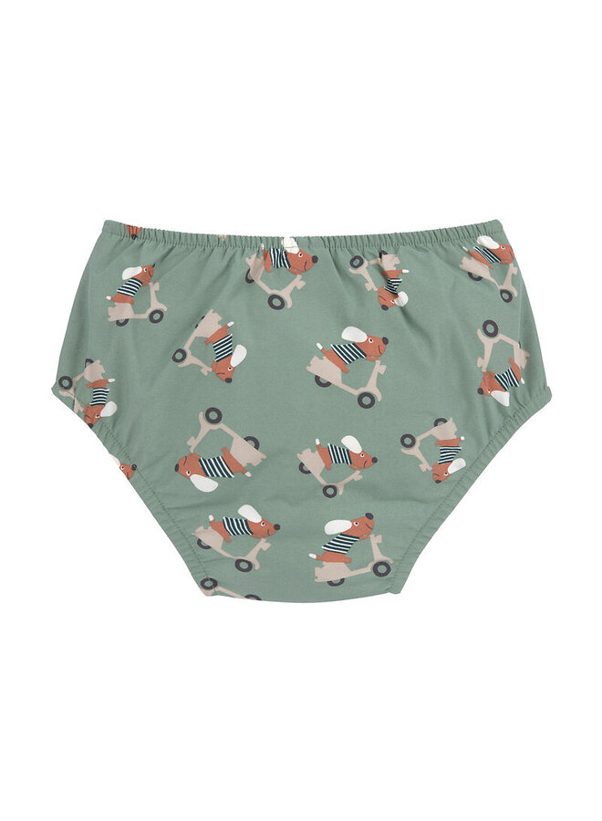Swim Diaper Scooter/Dog Green